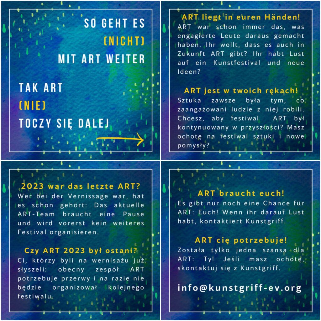 Ein Kunstfestival sucht ein neues Organisationsteam 
